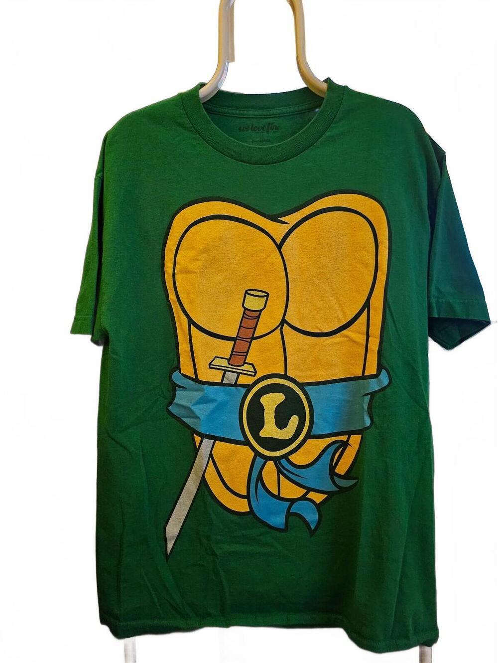 Teenage Mutant Ninja Turtle Leonardo Size Men’s Lg Nickelodean Turtle T Shirt